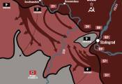 Carte d&eacute;taill&eacute;e de la Bataille de Stalingrad - Op&eacute;ration Uranus