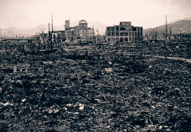 Hiroshima, après l'explosion de la bombe atomique
