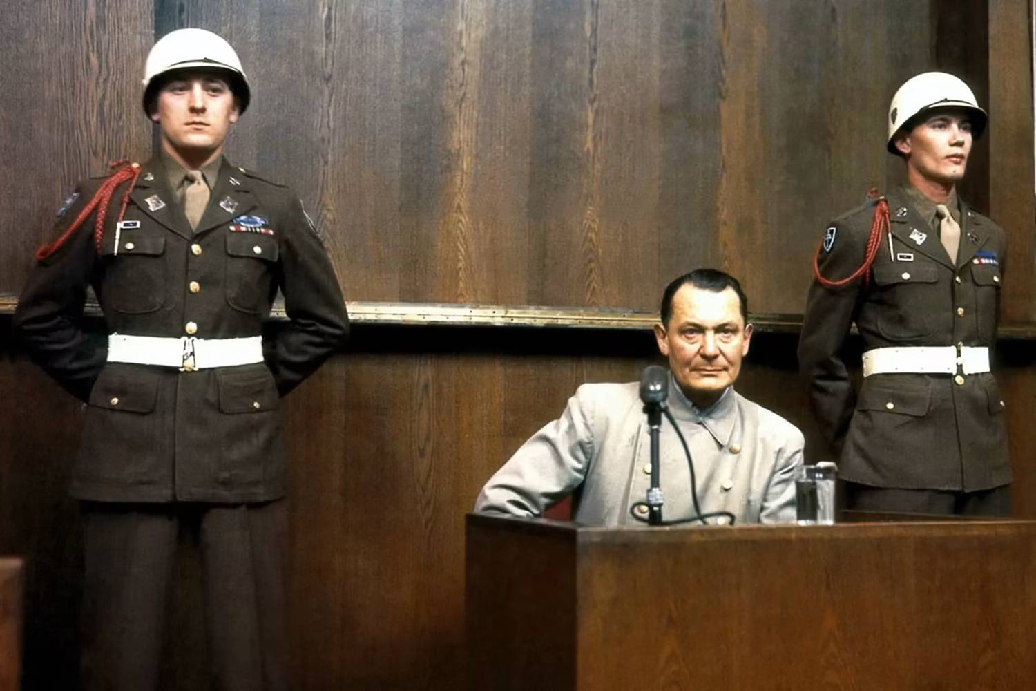 Hermann Goring, lors du proc&egrave;s de Nuremberg