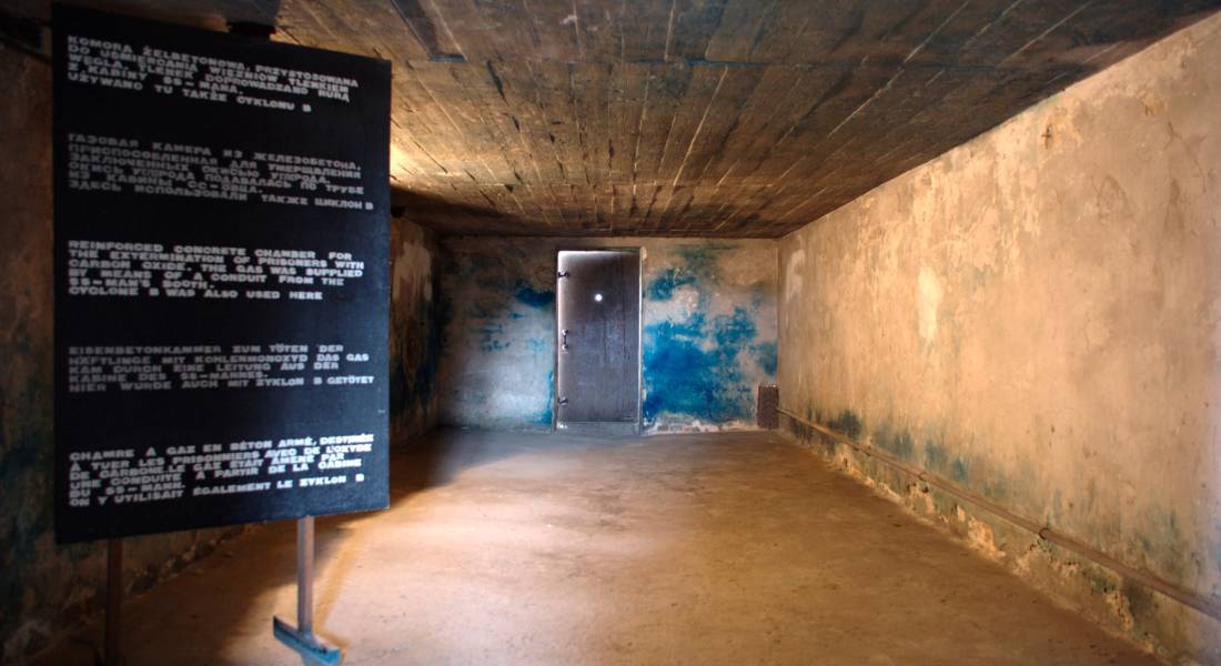 Chambre &agrave; gaz au camp de Majdanek