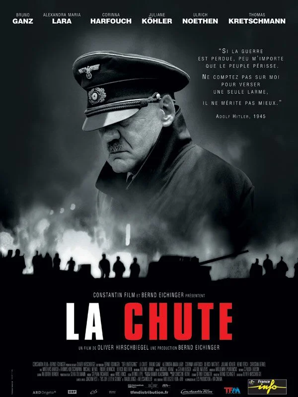 Affiche du film La Chute avec Bruno Ganz dans le r&ocirc;le d'Adolf Hitler