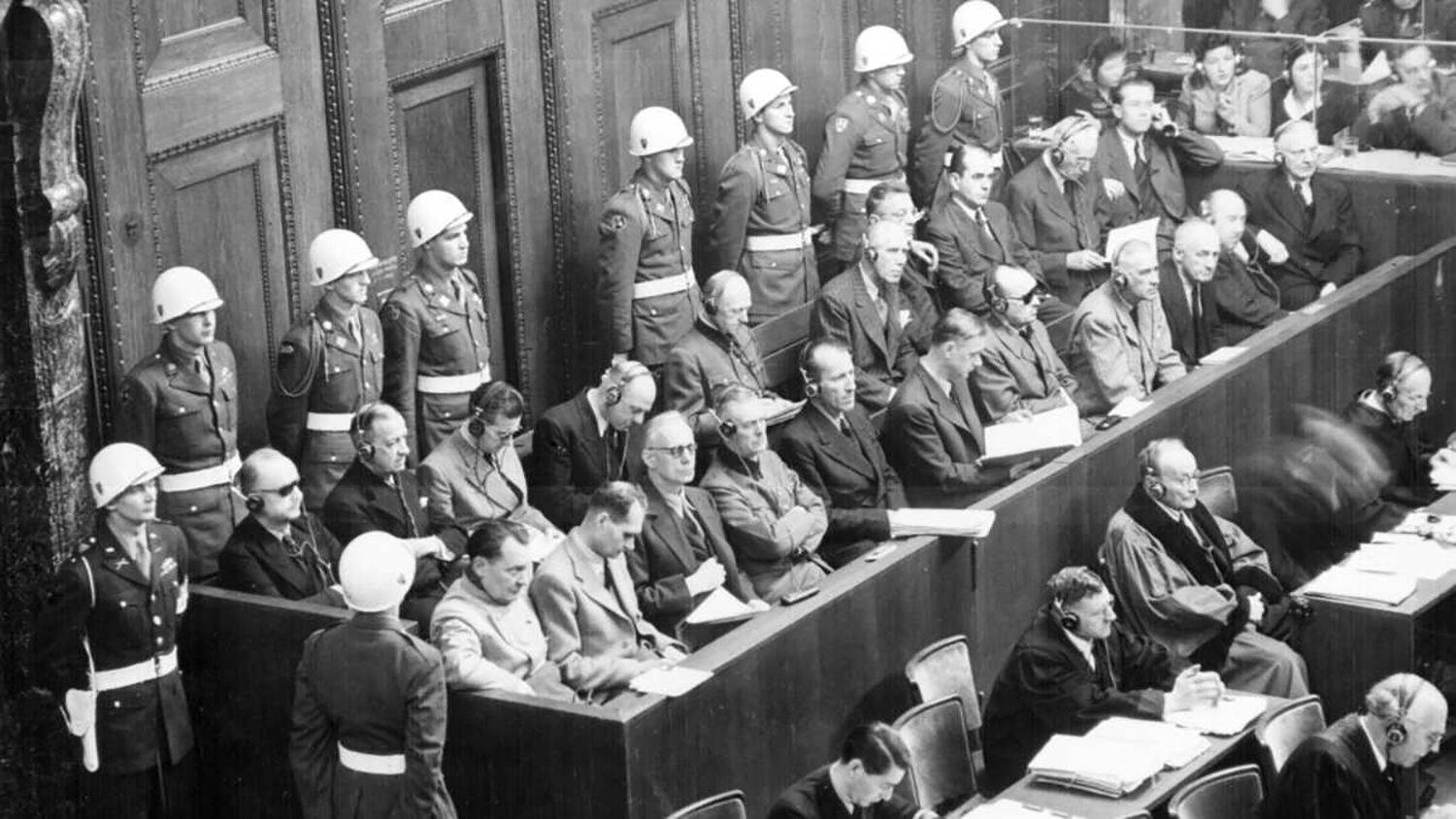 Les dignitaires nazis, lors du procès de Nuremberg